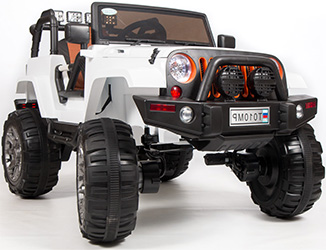 Электромобиль Barty Jeep белый Т010МР